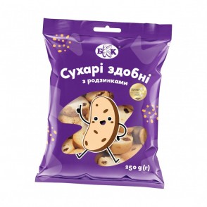 Сухарі здобні з родзинками