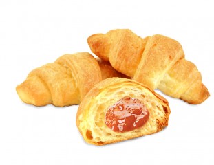 A croissant with an apricot flavored filling KBV