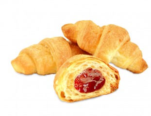 Croissant with a KBV raspberry flavor filling